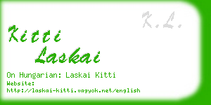 kitti laskai business card